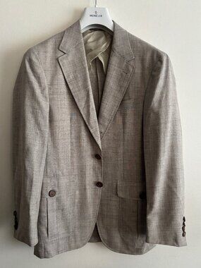 $2450 Canali Unstructured Wool Silk Linen Hybrid Sport Coat/ Jacket - 38- 40